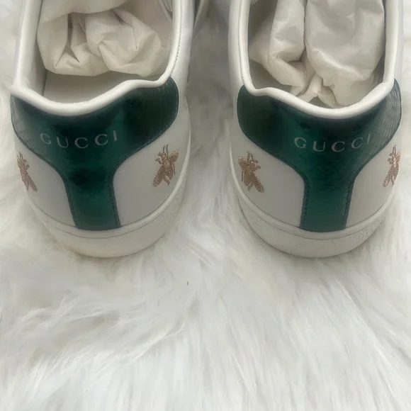 🆕 💯%Auth Gucci Sneakers Ace Embroidered Gucci 10 / US 11 - Picture 2 of 13